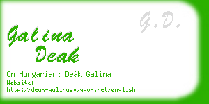 galina deak business card