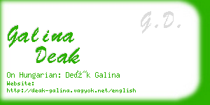 galina deak business card